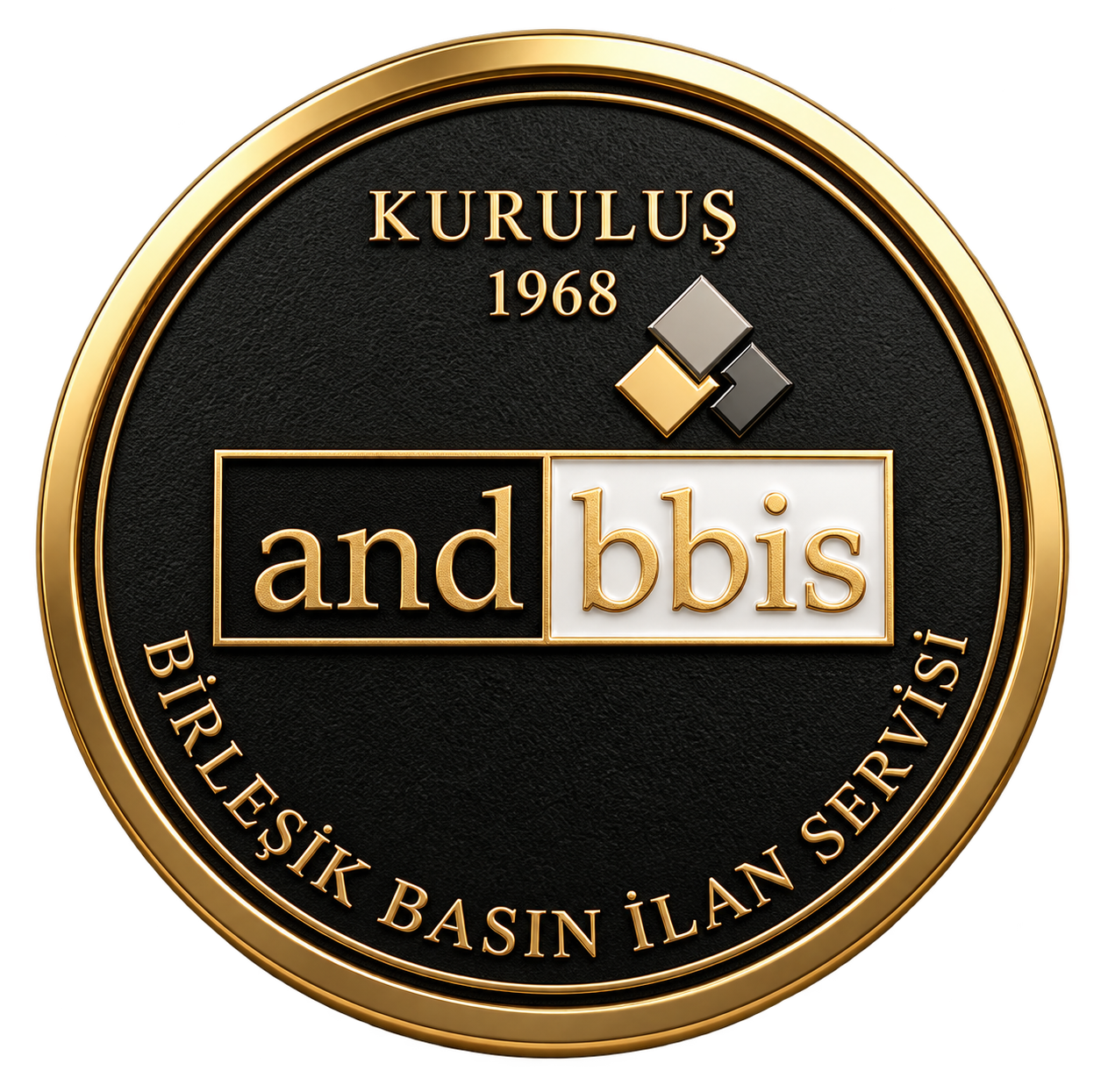 AND BBİS Birleşik Basın İlan Servisi Kuruluş 1968 rozeti