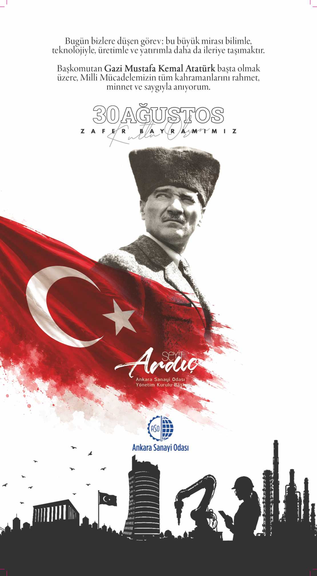 Ankara Sanayi Odası 30 Ağustos ilanı