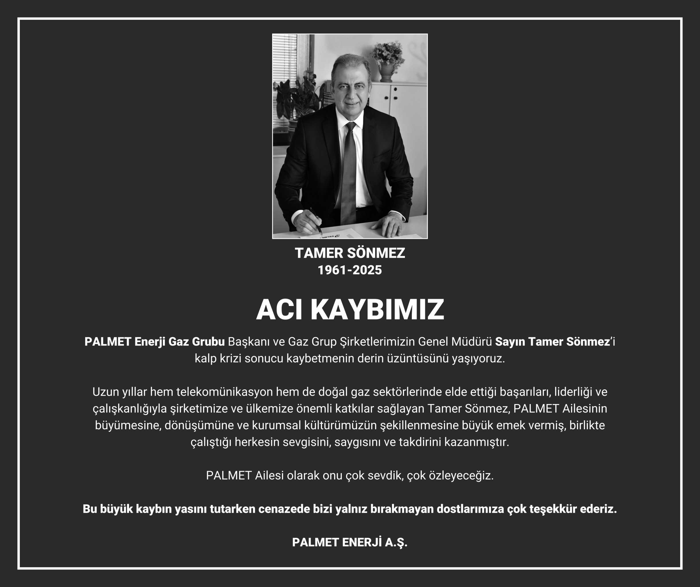 Palmet siyah zeminli vefat ilanı