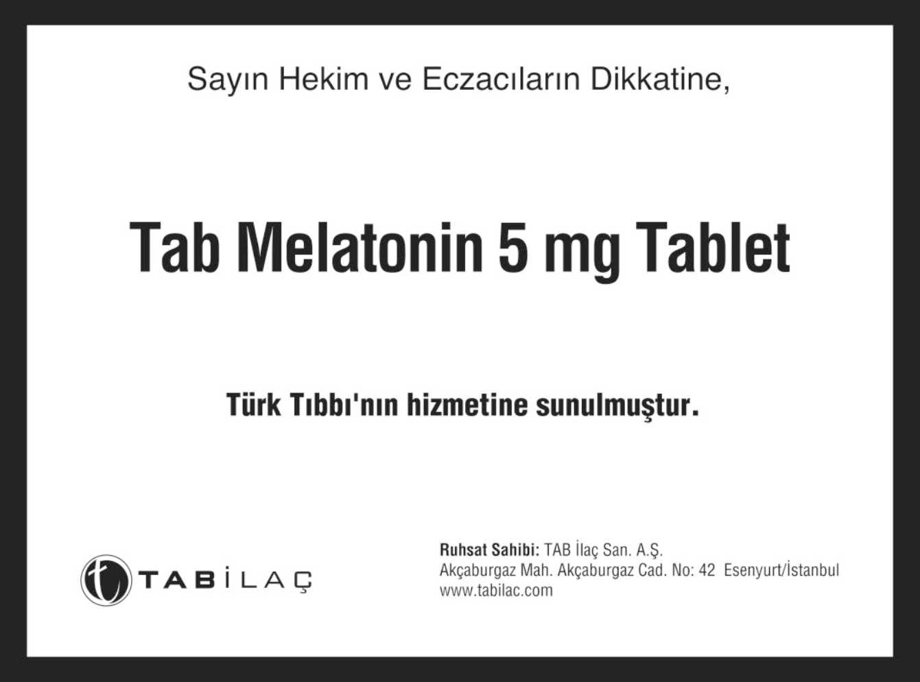 Tabilac melatonin ürün reklamı
